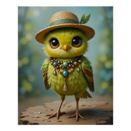 Bohemian Baby Bird Perfect Poster