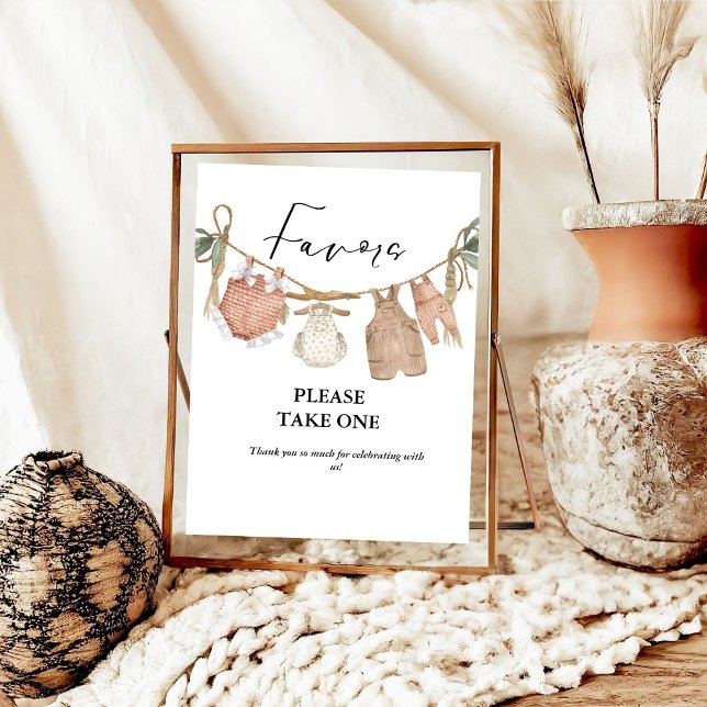 Bohemian Baby Clothesline babydusch Favorittecken Poster (Skapare uppladdad)
