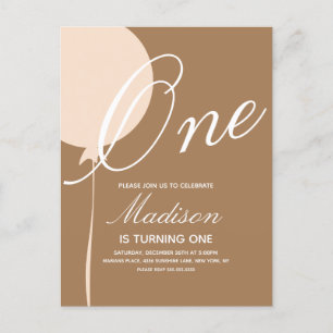 Bohemian Balloon First Födelsedagsfest inbjudan