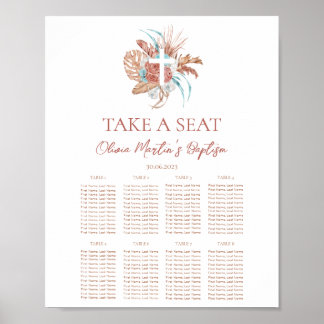 Bohemian Baptism Boho Christening Seediagram 3 Poster