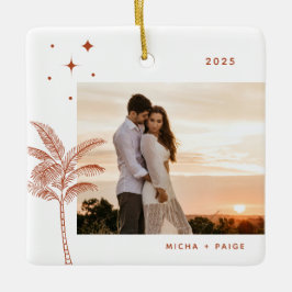 Bohemian Beach Handflatan Träd Photo Ceramic Ornam Julgransprydnad Keramik