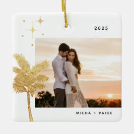 Bohemian Beach Handflatan Träd Photo Ceramic Ornam Julgransprydnad Keramik