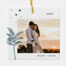 Bohemian Beach Handflatan Träd Photo Ceramic Ornam