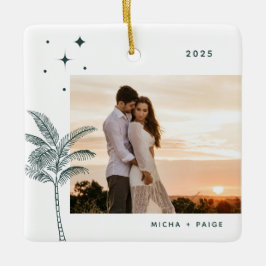 Bohemian Beach Handflatan Träd Photo Ceramic Ornam Julgransprydnad Keramik