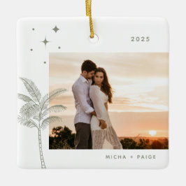 Bohemian Beach Handflatan Träd Photo Ceramic Ornam Julgransprydnad Keramik