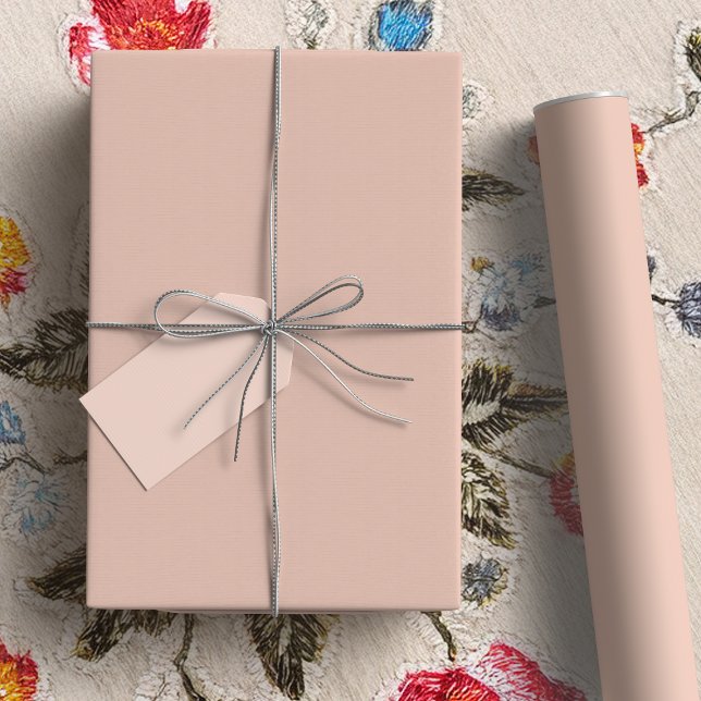 Bohemian Beige  Plain Solid Färg DAB6A8 Presentpapper (Bohemian Beige Blush Plain Solid Color DAB6A8 Wrapping Paper)