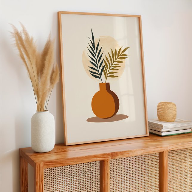 Bohemian Beige Plant och Vas Botanique Poster (Skapare uppladdad)