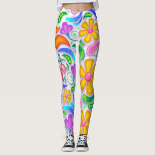 BOHEMIAN BLOMMIGT BOHO YOGA BYXOR LEGGINGS