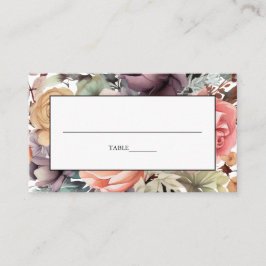 Bohemian Blommigt Bouquet Watercolor Placeringskort