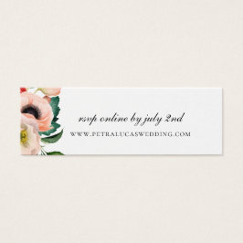 Bohemian Blooms Bröllop OSA på webbplats Litet Visitkort
