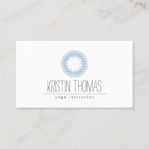 Bohemian Blue Sol Mandala Yoga Visitkort