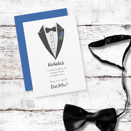 Bohemian Blue-Violet Best Man Frieri Inbjudningar