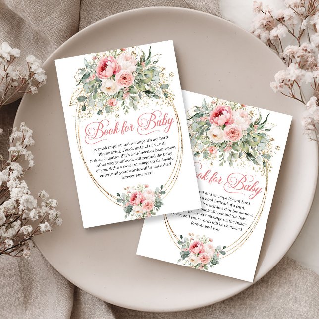 Bohemian Blush Rosor Minimal Bokbeställning Tilläggskort (Bohemian Blush Roses Minimal Book Request)