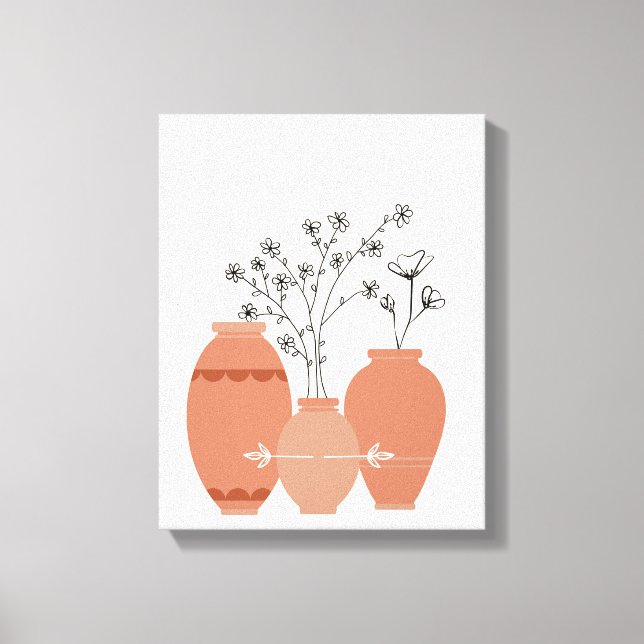 Bohemian Boho Art Abstrakt Stretched Kanvastryck (Framsida)