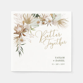 Bohemian Boho Bröllop Decor Napkins Pappersservett