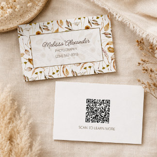 Bohemian Botanical med QR-kod Visitkort