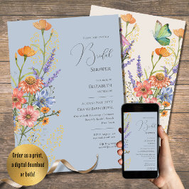 Bohemian Bröllop Theme Romantic Wildblomma Boho Inbjudningar