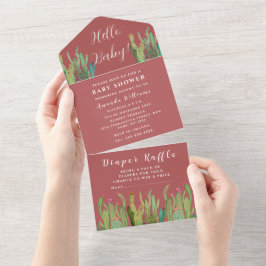 Bohemian Cactus Desert Baby Shower Gender Neutral
