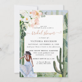 Bohemian Cactus Desert Blommigt Möhippa Invita Inbjudningar