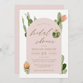 Bohemian Cactus Desert Inbjudningskort för möhippa