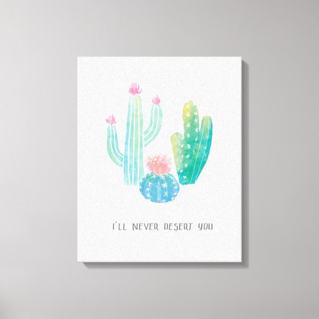 Bohemian Cactus | Jag förtjänar aldrig Canvastryck (Framsida)