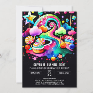 Bohemian Candyland Birthday Inbjudningar
