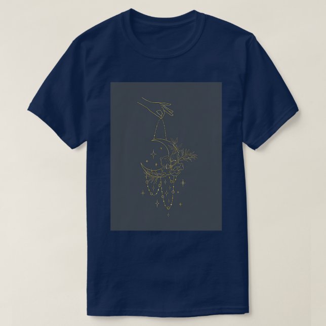 Bohemian Celestial Måne T Shirt (Design framsida)