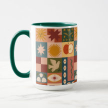 Bohemian Celestial Patchwork med psykotiska symbol