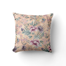 Bohemian Chinoiserie Tropical Teal Butterfly Peach