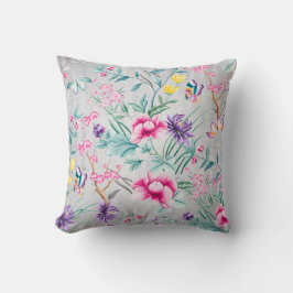 Bohemian Chinoiserie Tropical Tiffany Butterfly Kudde