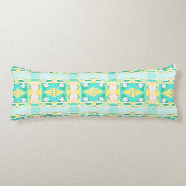 Bohemian Chintz 108 Gult Aqua Kroppskudde (Framsidan)