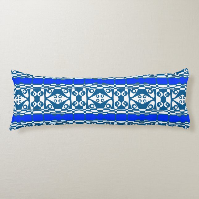 Bohemian Chintz 117 White Blue Kroppskudde (Framsidan)