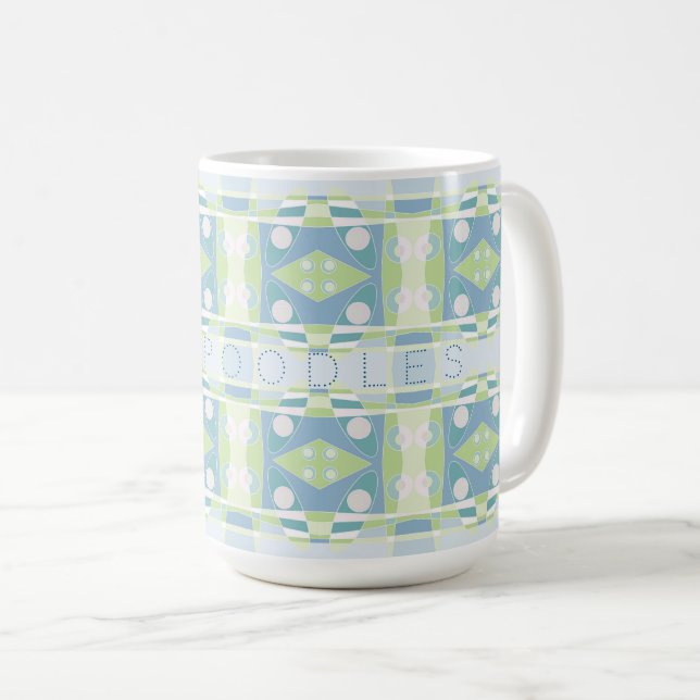 Bohemian Chintz 20 Pastel Grönt Blue Rosa Kaffemugg (Framsida höger)