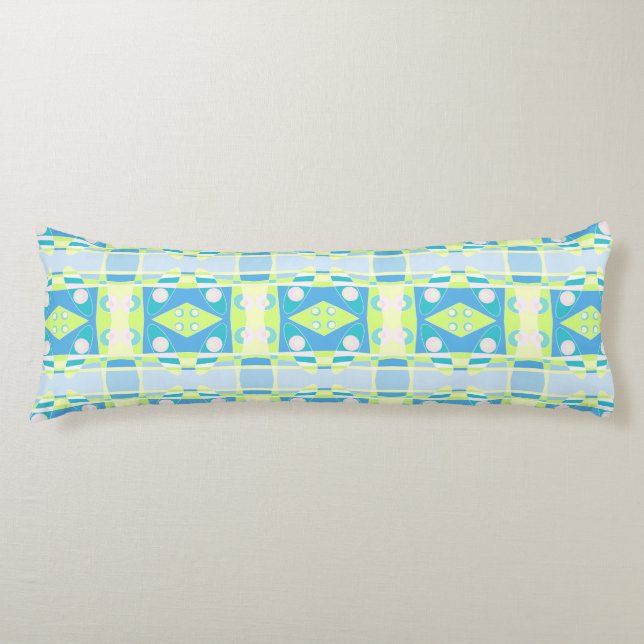 Bohemian Chintz 20 Pastel Grönt Blue Rosa Kroppskudde (Framsidan)