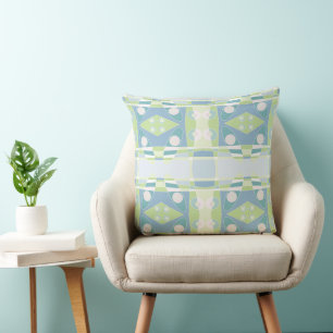 Bohemian Chintz 20 Pastel Grönt Blue Rosa Kudde