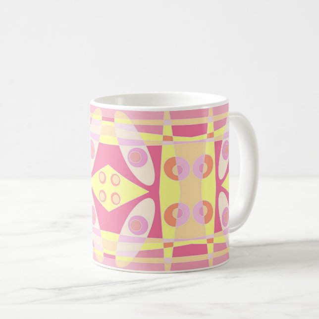 Bohemian Chintz 24 Bubblegum Rosa Gult Orange Kaffemugg (Framsida höger)