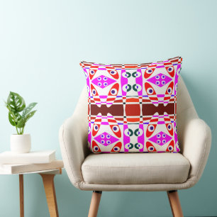 Bohemian Chintz 40 Red Fuchsia Rosa Kudde