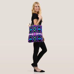 Bohemian Chintz 48 Lila Blue Black Tygkasse