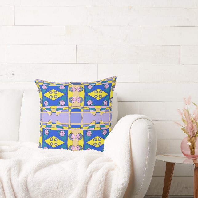 Bohemian Chintz 75 Gulters Rosa Blue Kudde (Soffa)
