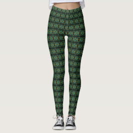 Bohemian Chintz 80 Dusty Jade Olive Leggings