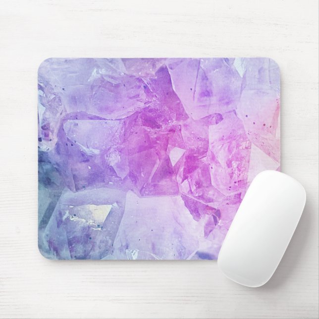 Bohemian Colorful Lila Rosa Crystal Stone Musmatta (Med mus)