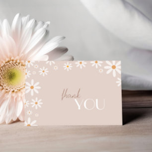 Bohemian Daisy Baby i Bloom Baby Shower Tack Kort
