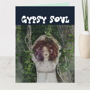 BOHEMIAN DAM GYPSY SOUL BIRTHDAY BIG CARD TACK KORT