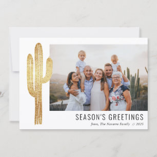 Bohemian Desert Cactus Family Photo Helgdag Card Julkort