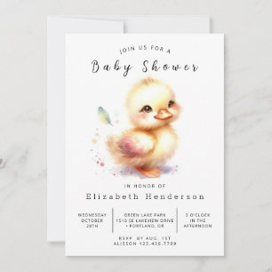 Bohemian Digital Anka Baby Shower Inbjudningar