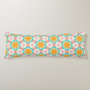 Bohemian Dream Aqua Rosa Orange Body Pillow Kroppskudde