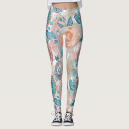 Bohemian Dream Watercolor Leggings