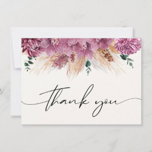 Bohemian Dried Bouquet Pampas Grass Tack Anteckningskort