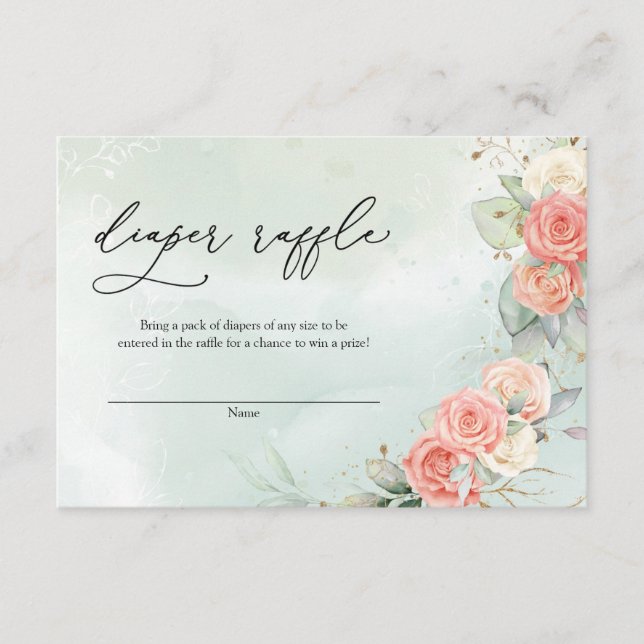 Bohemian Dusty Ro Greenery Wandediper Raffle Tilläggskort (Framsida)