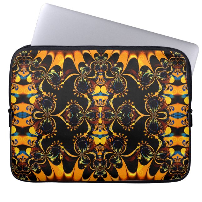 Bohemian Earth Tones Tribal Batik Laptop Fodral (Framsidan)